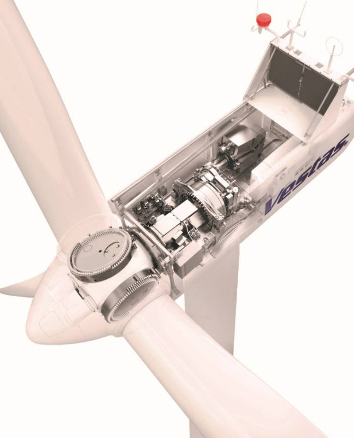 덴마크 업체 베스타스의 풍력발전기 V100-2.0MW(메가와트) 제품 사진/ 자료: 베스타스 V100-2.0MW 브로슈어
