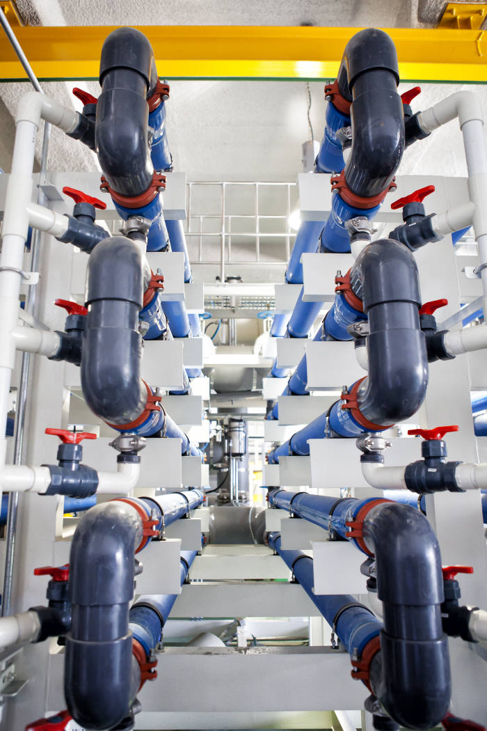 충주 음식물 바이오 에너지 센터에 설치된 서진에너지의 막결합형 혐기성 소화장치. [자료:서진에너지]