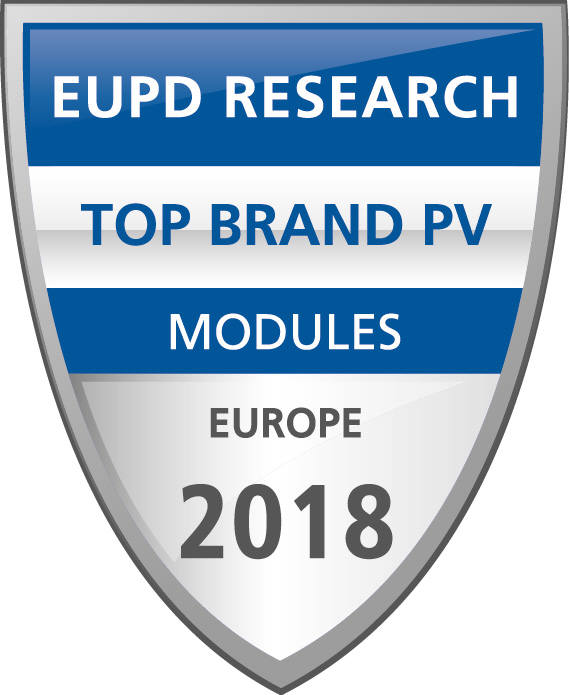 EUPD 태양광모듈 톱 브랜드 로고. [자료:한화큐셀]