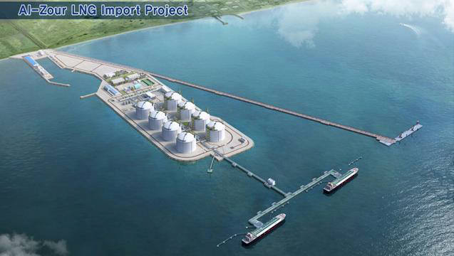 쿠웨이트 LNG 인수 터미널 프로젝트 조감도.