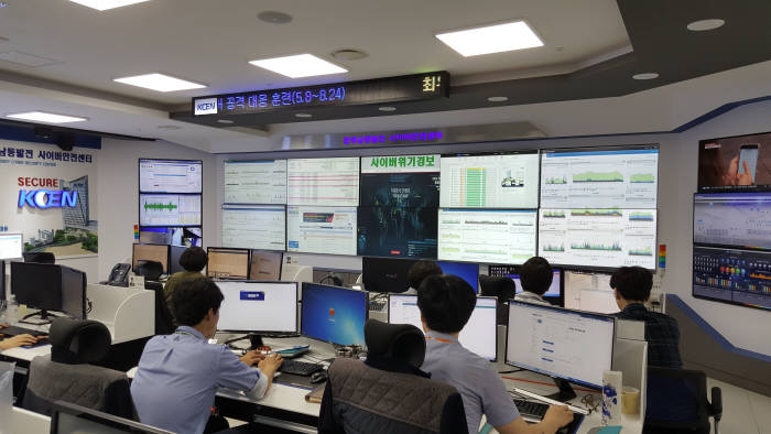 한국남동발전이 신재생에너지 분야 사이버보안 위협에 선제 대응한다. 사진은 남동발전 사이버안전센터.