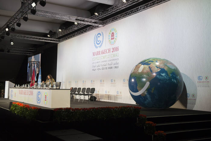 제22차 유엔기후변화협약 당사국총회(COP22)가 열린 모로코 마라케시 총회장. [사진:환경부 제공]