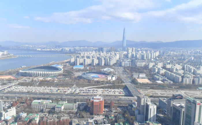 미세먼지 없는 서울 하늘
