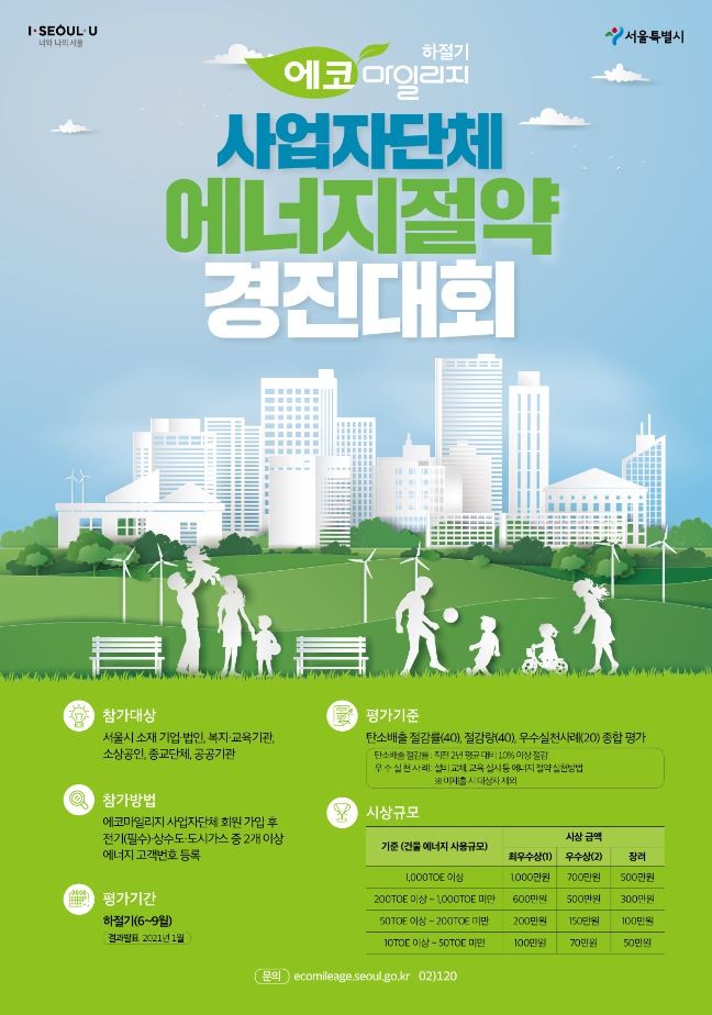 서울시가 올 여름 에코마일리지 사업자단체 회원을 대상으로 에너지절약 경진대회를 연다.(사진=서울시 제공)