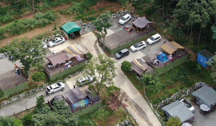 강원도 홍천의 야외 캠핑장(제공:News1)