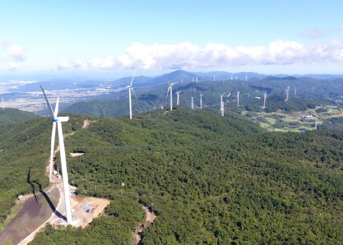 코오롱글로벌의 경주 풍력발전 사업전경(제공:코오롱글로벌)